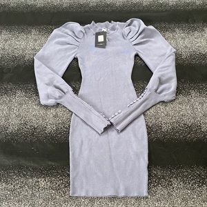 Blue Mini Sweater Dress